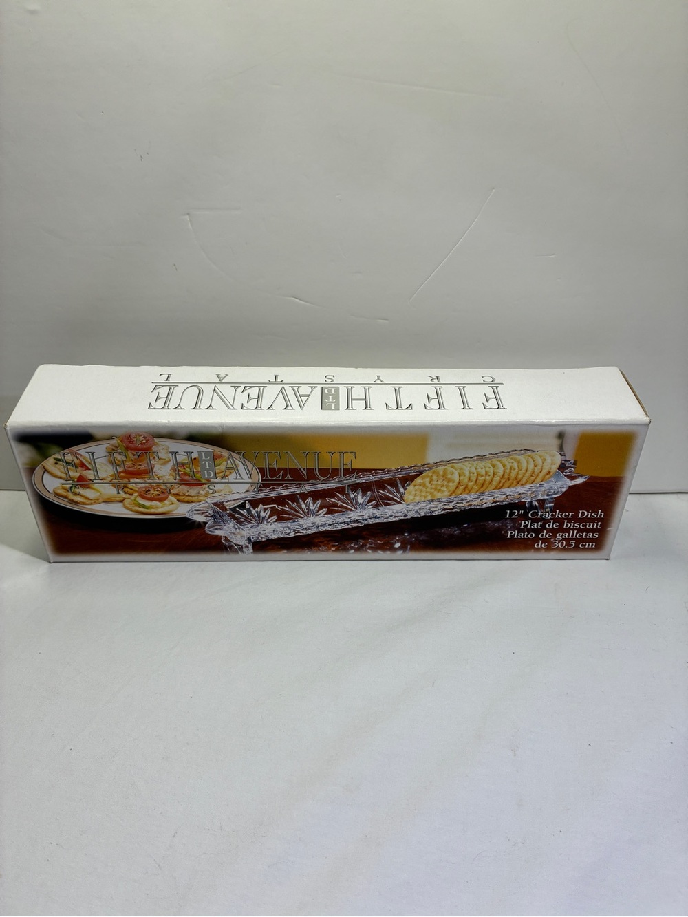 Fifth AVENUE 12" Crystal Cracker DISH w/ Original  Box